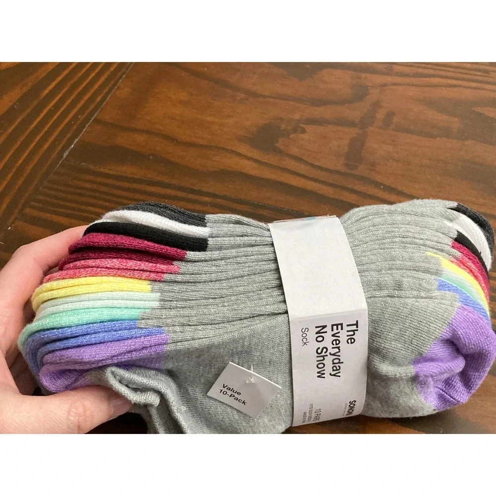 Sonoma The Everyday No Show 10 pack Gray NWT‎ Sock Size 9-11 Women